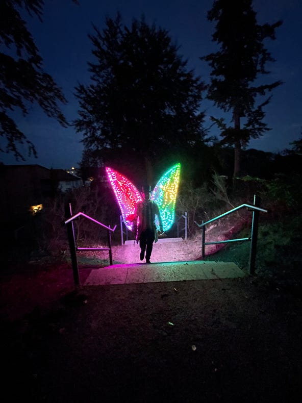 Walking Act mit LED schmetterling